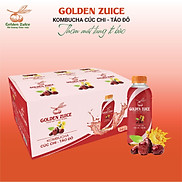 Thùng nước trái cây lên men Kombucha Golden Zuice Cúc chi Táo đỏ