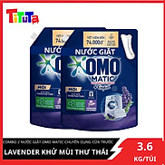 Combo 2 Nước giặt OMO Matic chuyên dụng Cửa Trước Lavender Khử Mùi Thư