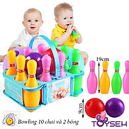 Đồ chơi ném bowling 10 chai và 2 bóng vui nhộn - Quà tặng sinh nhật cho bé