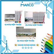 Hộp Bút Chì Màu Nước Chuyên Nghiệp Marco Raffine 7120 Kèm Cọ, Hộp Thiếc