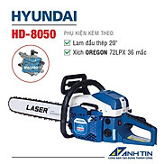 Máy cưa xích HYUNDAI HD-8050 Công suất 3.0HP Dung tích xy lanh 49.3cc