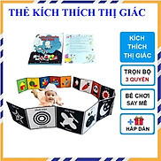 Thẻ kích thích thị giác cho trẻ sơ sinh, đồ chơi cho bé sơ sinh từ 0