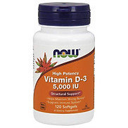 NOW Vitamin D-3 5000IU - Bổ Sung D-3 Hỗ Trợ Hấp Thu Canxi Tốt Hơn