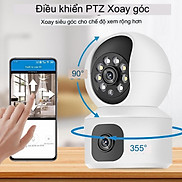 Camera Yoosee IP 2 Mắt Trong Nhà Xem 2 Màn Hình Cùng Lúc Độ Phân Giải 2K