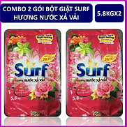 COMBO 2 túi bột giặt Surf Hương nước xả vải Hồng Gói lớn 5.8kgX2