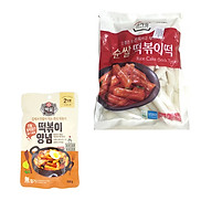 Combo Bánh Gạo TOPOKKI JongGa Cao Cấp 1Kg Và Sốt Nấu Bánh Gạo Cay Ngọt