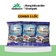 Combo 3 lốc tảo ăn liền Godbawee vị Teriyaki Lốc 3 gói