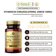 Viên Uống Solgar Bổ Sung Vitamin D3 25mcg 1000IU Hỗ Trợ Tăng Cường hấp Thụ