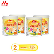 Combo 4 hộp Sữa Morinaga Số 2 Chilmil Nhật Bản 320g có tem chính hãng