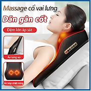 Gối massage cổ vai gáy, Máy massage lưng hồng ngoại trị liệu 16 đầu bi