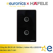 CÔNG TẮC ZB 2G US 10A ĐEN L HAFELE HSL-LS2G01B 820.71.001 - HÀNG CHÍNH HÃNG