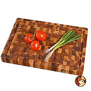 Thớt gỗ Teak Chef Studio cao cấp hình chữ nhật size 25x35x3.8 cm, đa dụng