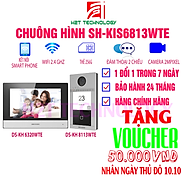 Chuông cửa có hình SH-KIS6813-WTE màn hình 7 , camera 2MP, góc rộng