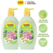 Combo 2 chai Sữa Tắm Gội cho bé Carrie Junior Yoghurt Hương Dưa Lưới Melon