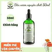 Dầu neem hữu cơ DOCNEEM, chai 50ml, phòng trị sâu bệnh hoa hồng, phong lan