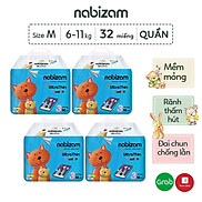 Combo 4 Tã Bỉm Quần Nabizam UltraThin Nội Địa Hàn Cao Cấp Mỏng Vượt Trội