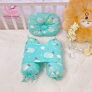 Bộ gối chặn cho trẻ sơ sinh gòn lông vũ vải Cotton Satin Hàn Quốc siêu đẹp