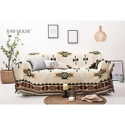 Thảm Sofa Vintage, Thảm Thổ Cẩm Trang Trí Phòng Khách Nhập Khẩu 1m8x2m3