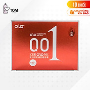 Hộp 10 cái Bao cao su OLO 0.01 Đỏ - Siêu mỏng, nóng ấm