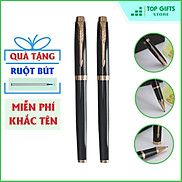 Bút ký kim loại nắp đen viền đồng IMD019 ngòi 0.5mm Quà tặng sinh nhật bạn