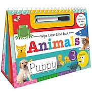 Wipe Clean Easel Book With Pen - Animals