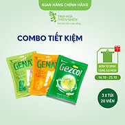 Combo 3 Túi kẹo thảo mộc Chanh Sả Gừng - Gezcol - Genat