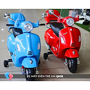 Xe máy Vespa có kính chắn gió và cốp, hộp để đồ chơi cho bé BABY PLAZA