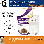 Aatas Cat GOLD Vị Gà & Cá Ngừ mix Cá Cơm Sấy Thức Ăn Hạt cho MÈO 1,2Kg