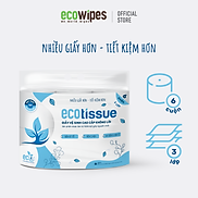 6 cuộn giấy vệ sinh cao cấp Ecotissue - Không lõi