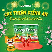 Combo 2 lon sữa mát tăng cân, cải thiện biếng ăn Babego 3 tuổi trở lên