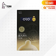 Hộp 10 cái Bao cao su OLO 0.01 Black - Siêu mỏng, kéo dài thời gian