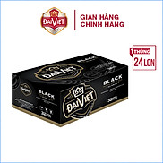 Thùng 24 lon 330ml Bia Black Đại Việt, Bia đen sản xuất theo luật bia tinh