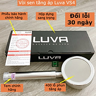Vòi hoa sen tăng áp Luva VS4, Bảo hành 1 năm, Chính hãng thumbnail