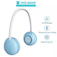 Quạt mini đeo cổ không cánh Rockspace sạc tích điện, dùng liên tục 5h có 3 chế độ gió - Hàng chính hãng