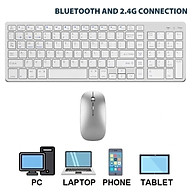 Bộ Bàn phím chuột không dây K835 - pin sạc - đa kết nối bluetooth 5.0 + 3.0 + Usb wireless 2.4g hàng nhập khẩu