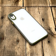 Ốp lưng nhám cong 3D viền màu xanh quân đội dành cho iPhone XR thumbnail
