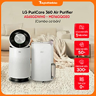 Máy lọc không khí LG PuriCare360 - AS65GDWH0 - Máy hút ẩm 16L LG - MD16GQGE0 - Hàng chính hãng LG