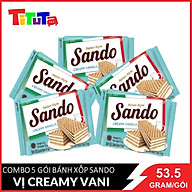 Combo 5 Bánh xốp Sando Creamy Vani 53.5gx5 thumbnail
