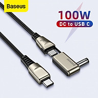 Cáp nguồn Baseus 1 for 2 Fast Charging Data Cable Type C to C + DC 100W - Hàng chính hãng