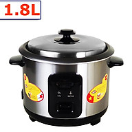 Nồi cơm điện nắp rời 1.8L Ladomax HA-7118 lòng nhôm chống dính, dùng cho 4 - 6 người ăn - Hàng chính hãng