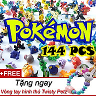 Bộ sưu tập mô hình đồ chơi Pokemon 144 chi tiết tặng kèm vòng tay Twisty thumbnail