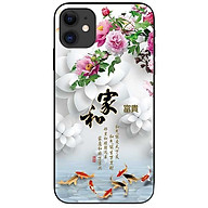 Ốp lưng dành cho Iphone 12 mẫu Chim Cá Nền Hoa Trắng