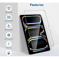 Miếng dán màn hình kính cường lực cho iPad Pro 13 inch M4 2024/ iPad Pro 11 inch M4 2024 (mỏng 0.2 mm, vát cạnh 2.5D, chống trầy, chống va đập - Hàng chính hãng