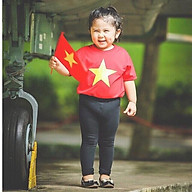 Áo cờ đỏ sao vàng Việt Nam cho bé trai bé gái vải đẹp mềm mát