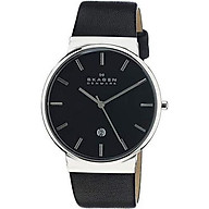 Skagen Men s Ancher Stainless Steel and Leather Quartz Watch thumbnail
