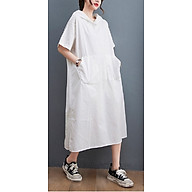 Đầm suông form rộng có mũ phối hai túi trước độc đáo phong cách Hàn Quốc. thumbnail