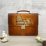 Cặp da điêu khắc Homme Handcrafted-carved Briefcase - version Colosseum thumbnail