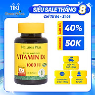 Viên Uống Bổ Sung Vitamin D3 1000 IU Giúp Xương Khỏe Mạnh Nature s Plus thumbnail