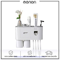 Kệ Nhà Tắm Kèm Nhả Kem Đánh Răng Tự Động 2 Cốc OENON Lắp Đặt Dán Tường - OEKEM