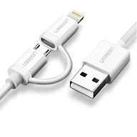 UGREEN 1M USB ra Micro USB + Mini USB Data cable cáp US178-20876 - Hàng Chính Hãng